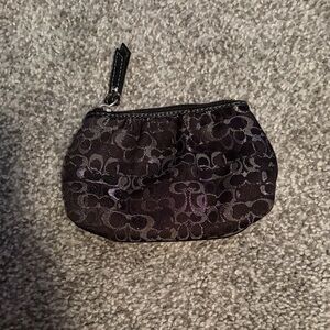 Coach Black and Gray Coin Bag